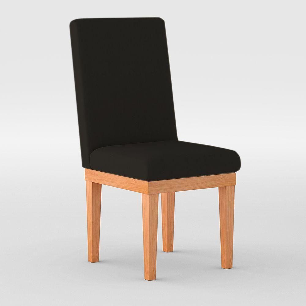 Cadeira Estofada Para Mesa De Jantar preto