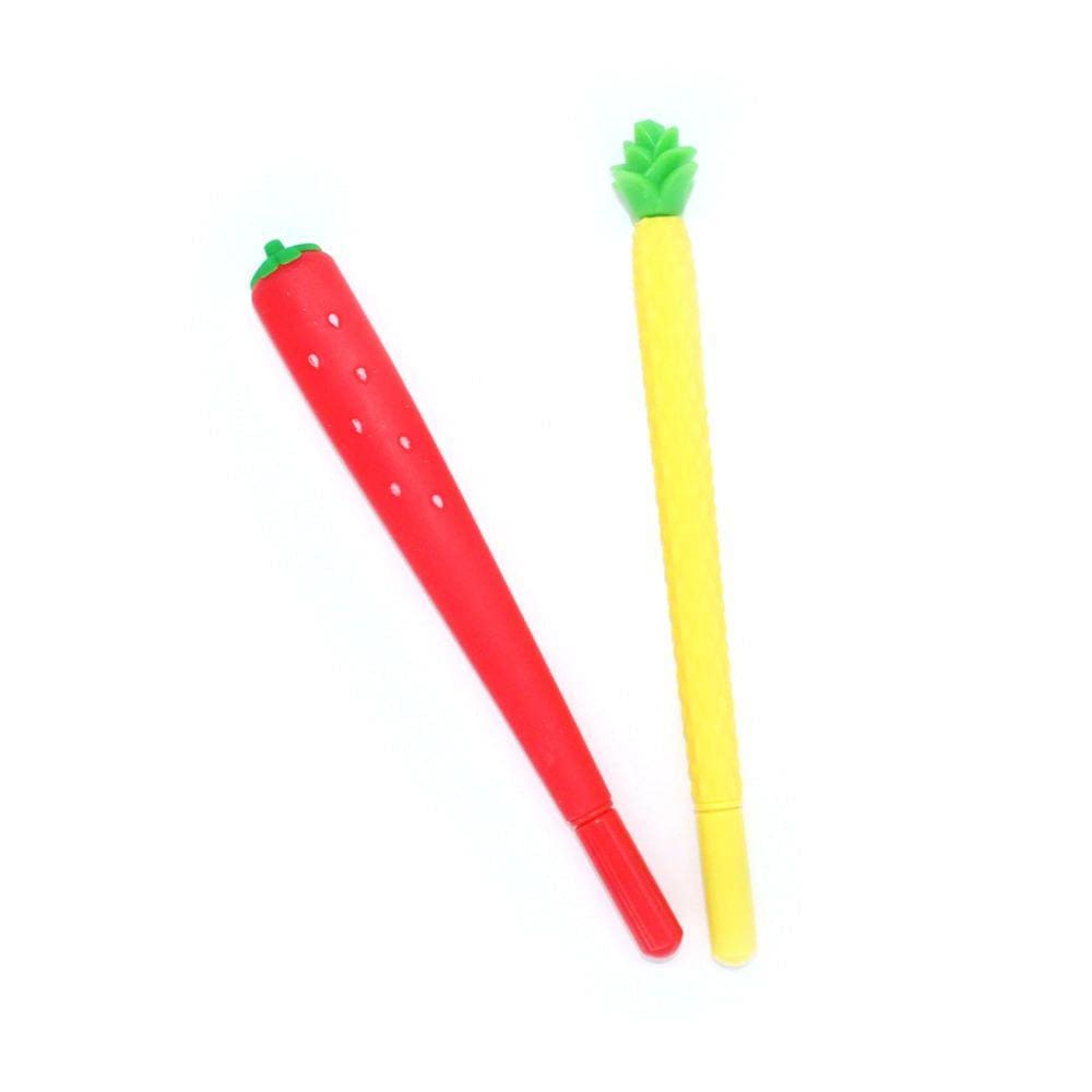 Caneta Fine Line Le Top Tropical Frutas Abacaxi e Morango 0.5mm com 2 Unidades
