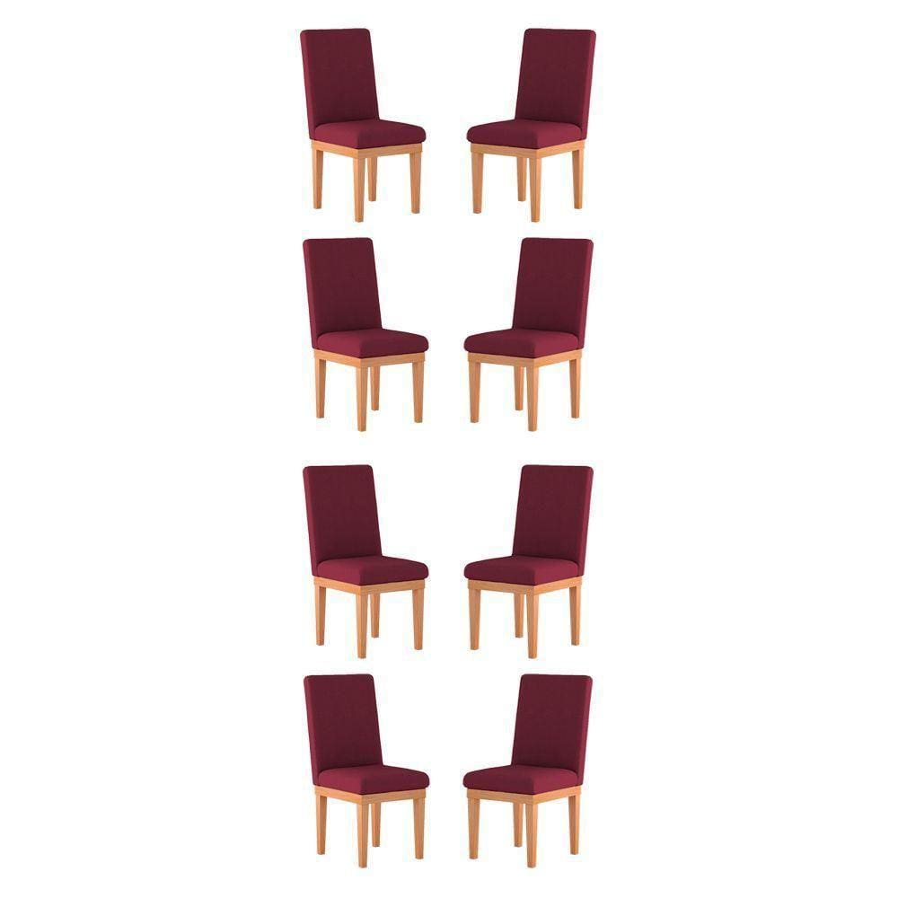 Kit 8 Cadeiras Estofadas Para Sala De Jantar marsala