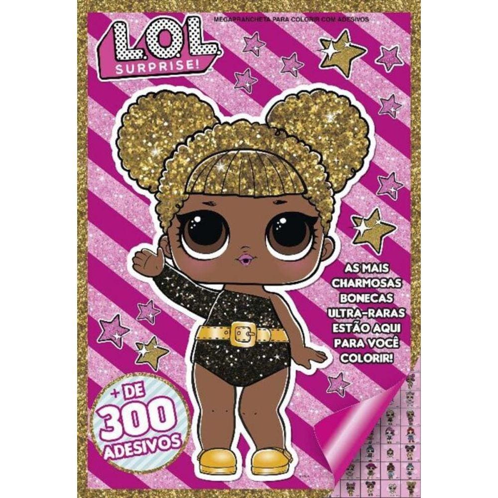 Lol Surprise! - Mega Prancheta Para Colorir Com Adesivos