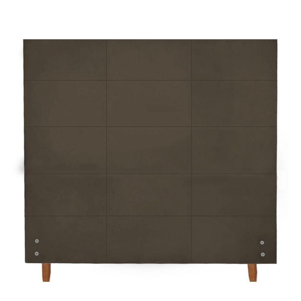 Cabeceira Larissa De 1 Mt Para Colchão Solteiro-Suede Marrom