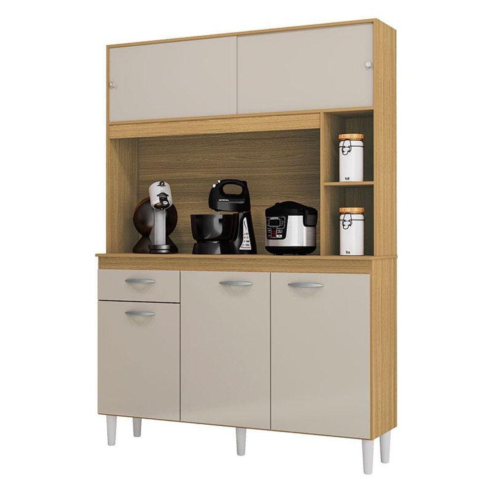 Cozinha Kit Duda 120 cm Damasco Off White - Poquema