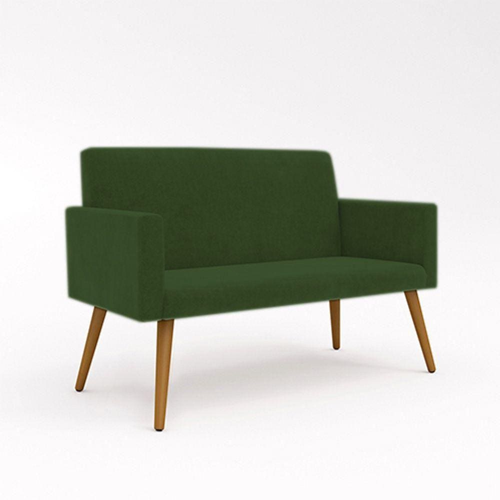 Sofá Namoradeira 2 Lugares - Balaqui Decor Verde