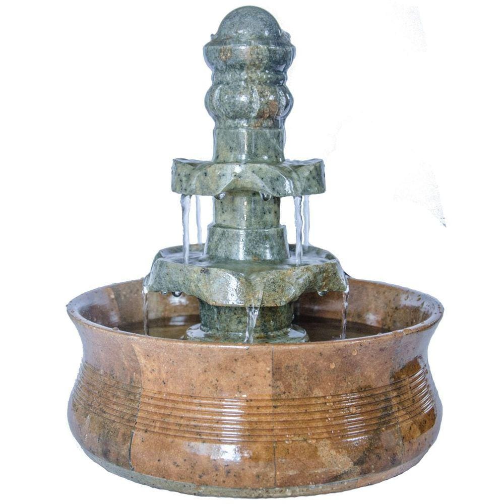 Fonte Cascata Bola Giratória Em Pedra Sabão