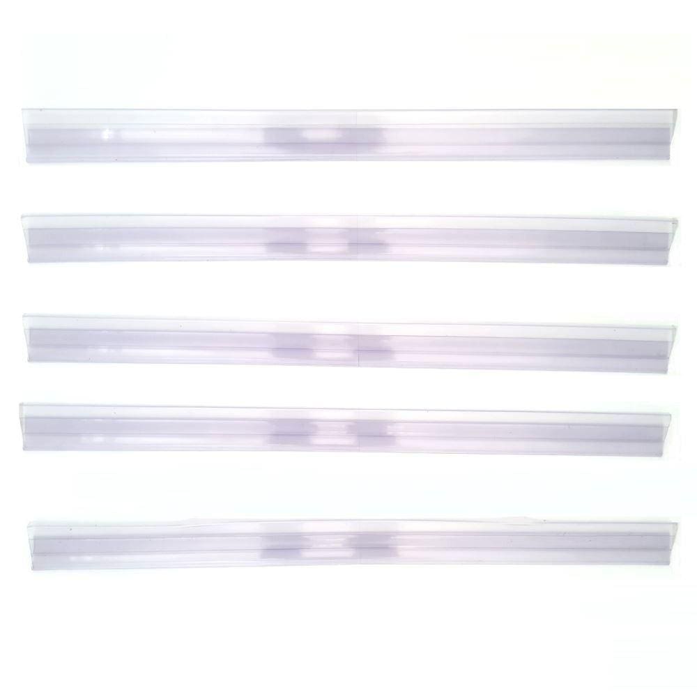 Porta Etiqueta Bandeja Gondola LX 92 Cm Transparente Kit C25