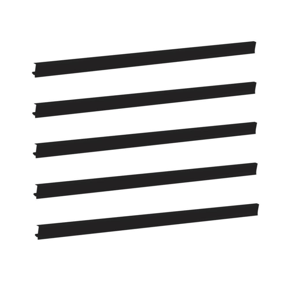 Porta Etiqueta Bandeja Gondola LX 92 Cm Preto Kit Com 50