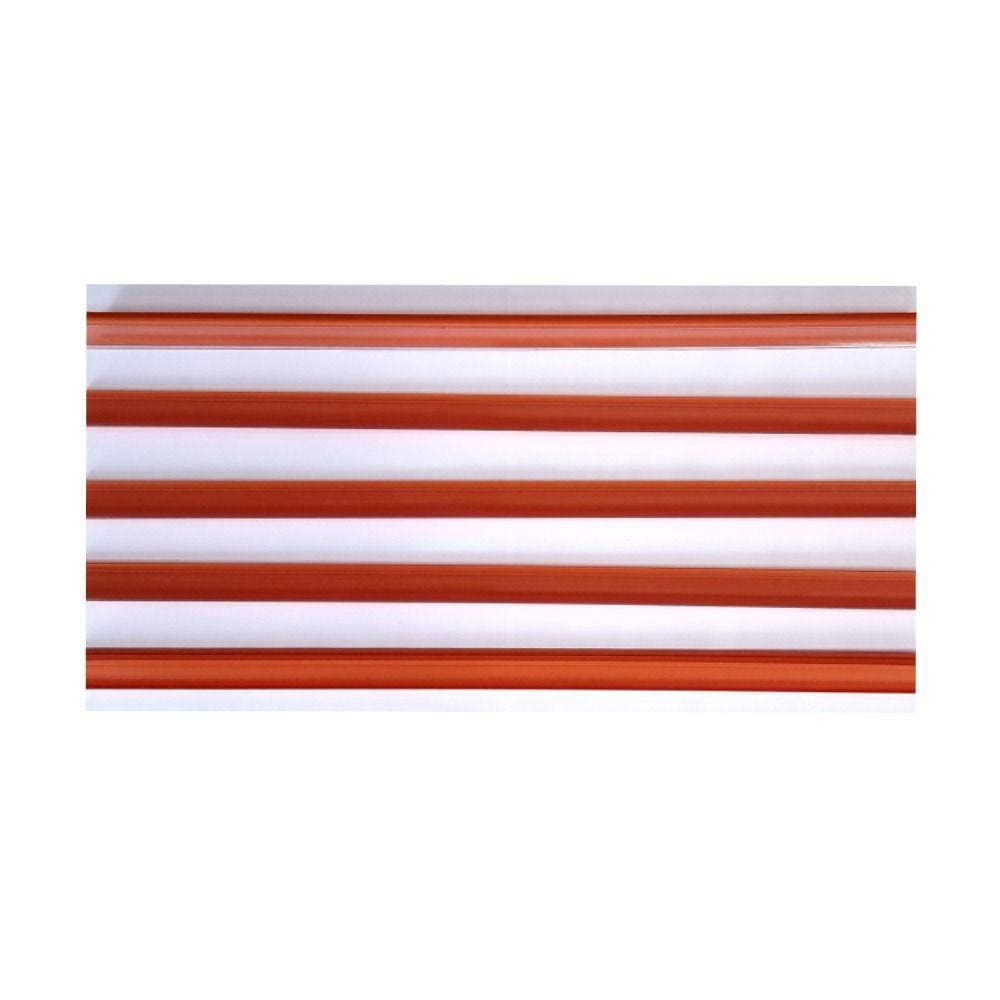 Porta Etiqueta Bandeja Gondola LX 92 Cm Laranja Kit Com 25