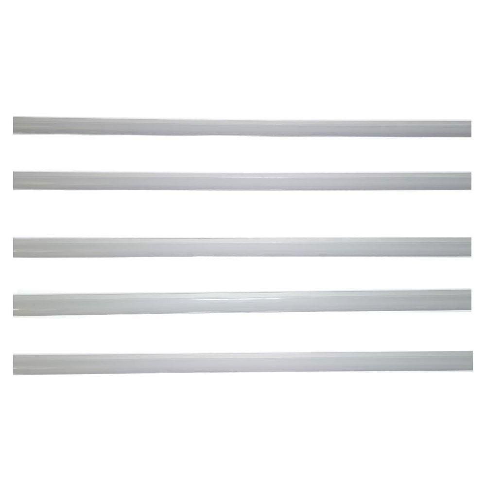 Porta Etiqueta Bandeja Gondola LX 92 Cm Cinza Kit Com 5