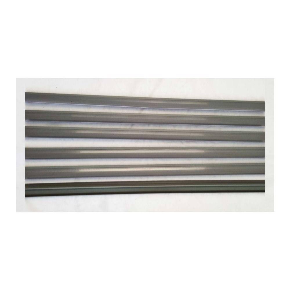 Porta Etiqueta Bandeja Gondola LX 92 Cm Cinza Kit Com 25