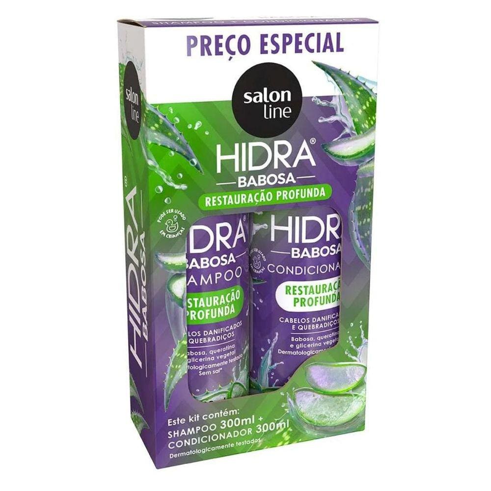 Shampoo + Condicionador Salon Line Hidra Babosa Restauração Profunda 300Ml