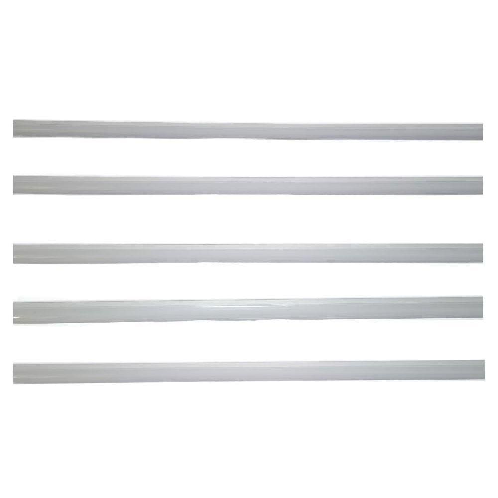 Porta Etiqueta Bandeja Gondola LX 92 Cm Cinza Kit Com 150