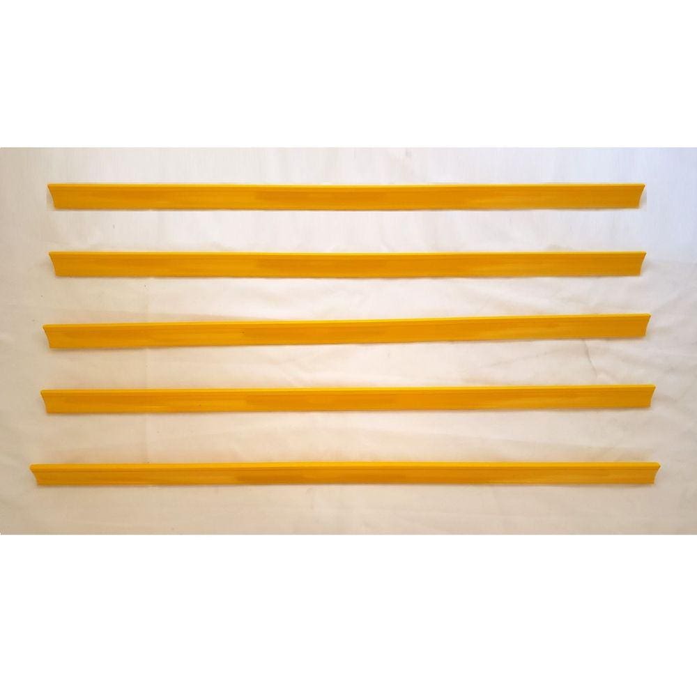 Porta Etiqueta Bandeja Gondola LX 92 Cm Amarelo Kit Com 150