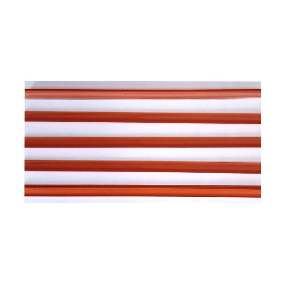 Porta Etiqueta Bandeja Gondola LX 92 Cm Laranja Kit Com 150