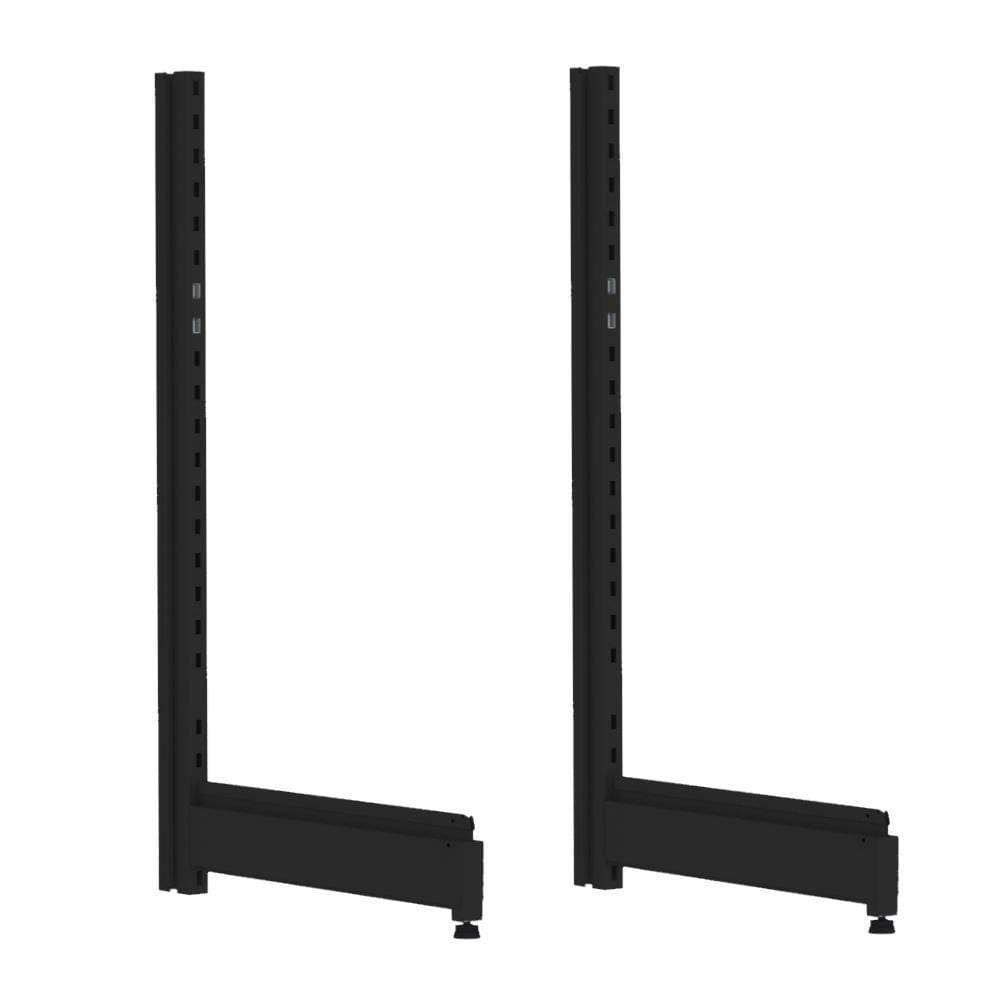 Pe Gondola Parede Flex Amapa 40x110 Cm Preto Kit C2 Pç