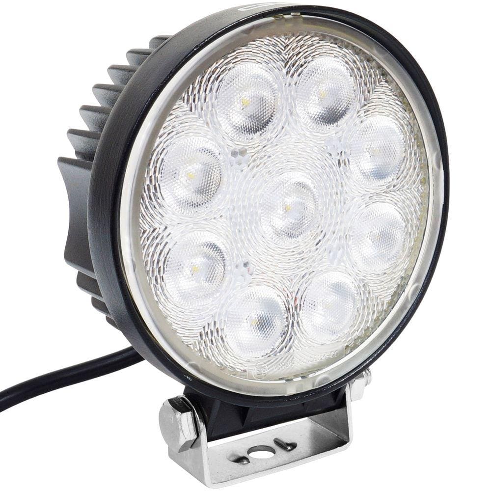 Farol de Milha Led Universal 10V 30V 27W 9 Leds Cinoy YN-FA001 7000K Redondo 11 Cm