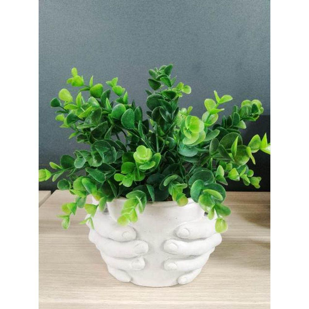 Vaso Grande Modelo Mão c/ folhas