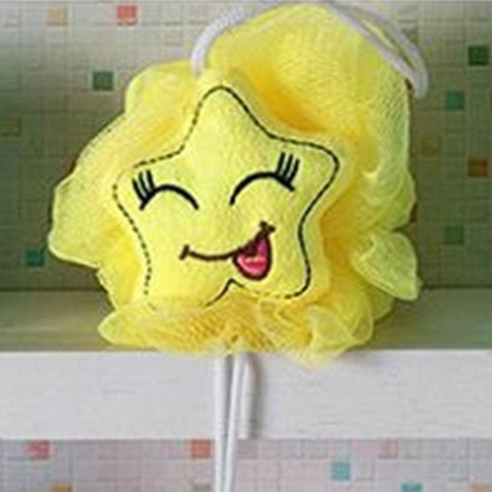 Esponja De Banho Bouton Carinhas Estrela Amarelo