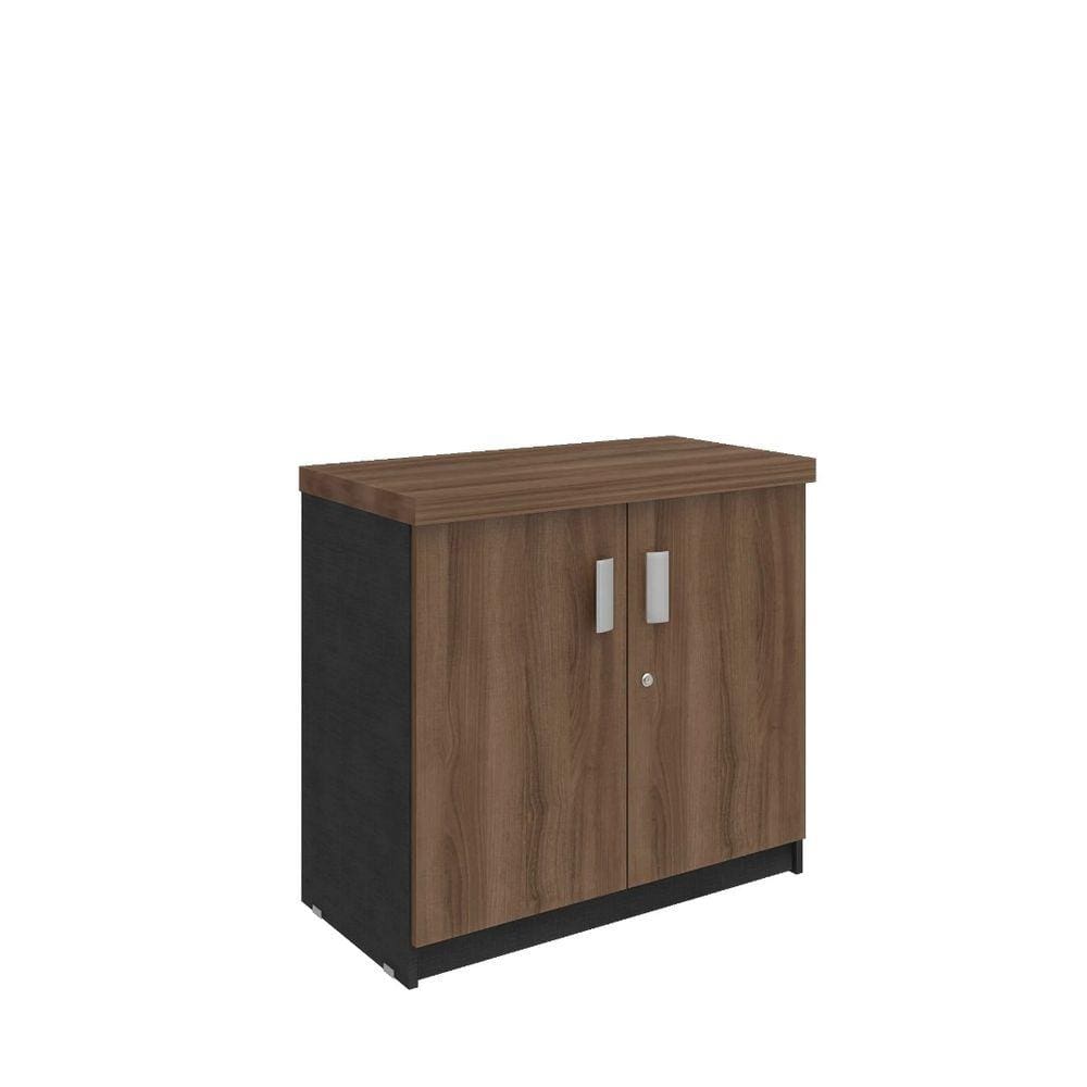 Armário Baixo cor Nature/Preto com 02 Portas 0,75×0,80×0,45 m Incoflex