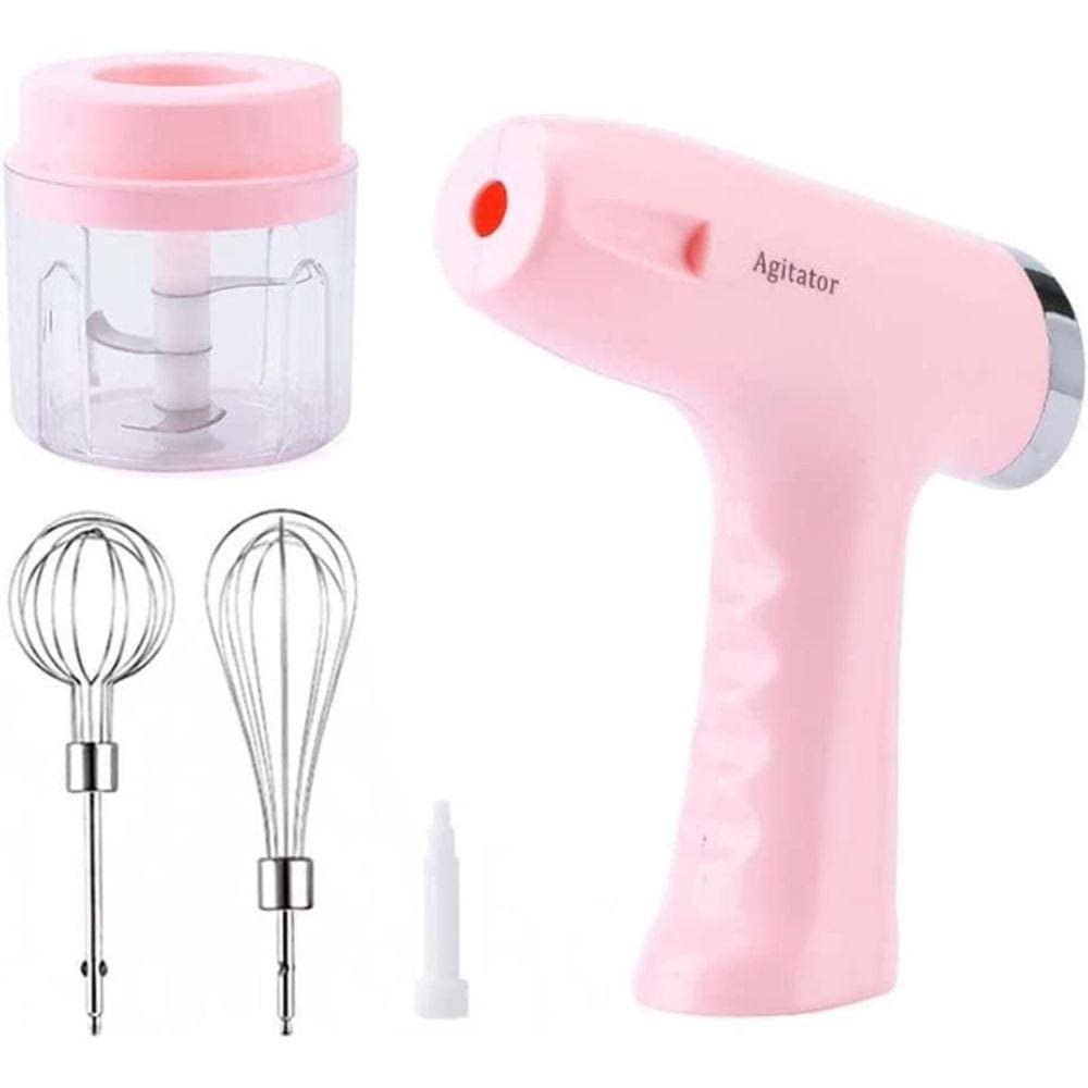 Mini Batedeira Processador Triturador Portátil Elétrico Rosa