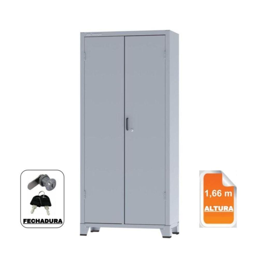 Armário de Aço c/ 02 portas – PA 75 – 1,66×0,75×0,32m – CHAPA # 26 – AMAPA – 12111