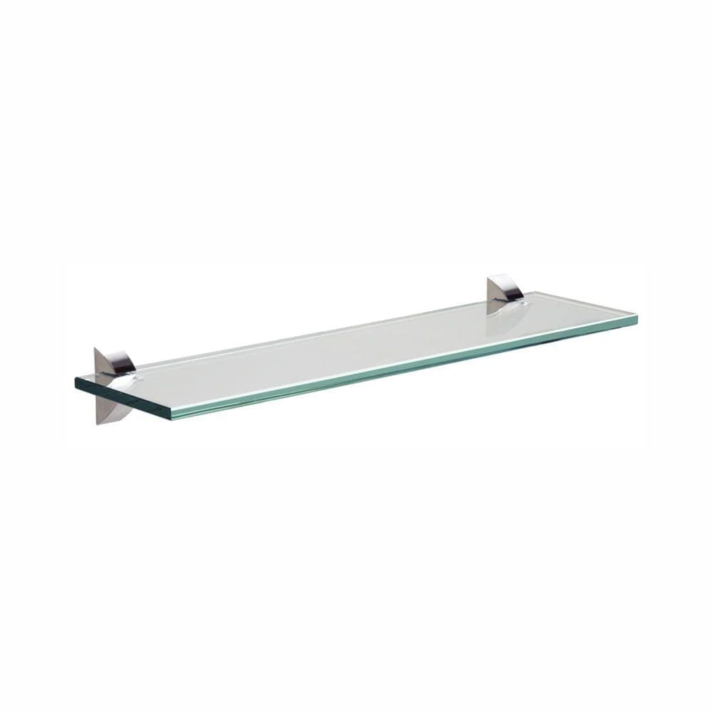 Prateleira de Vidro Tramontina Reta Glass com Suporte Cromado 50x10x2cm