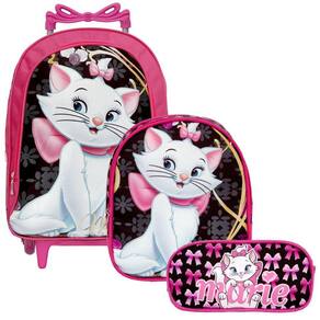 Mochila escolar infantil gata marie luxo, extra