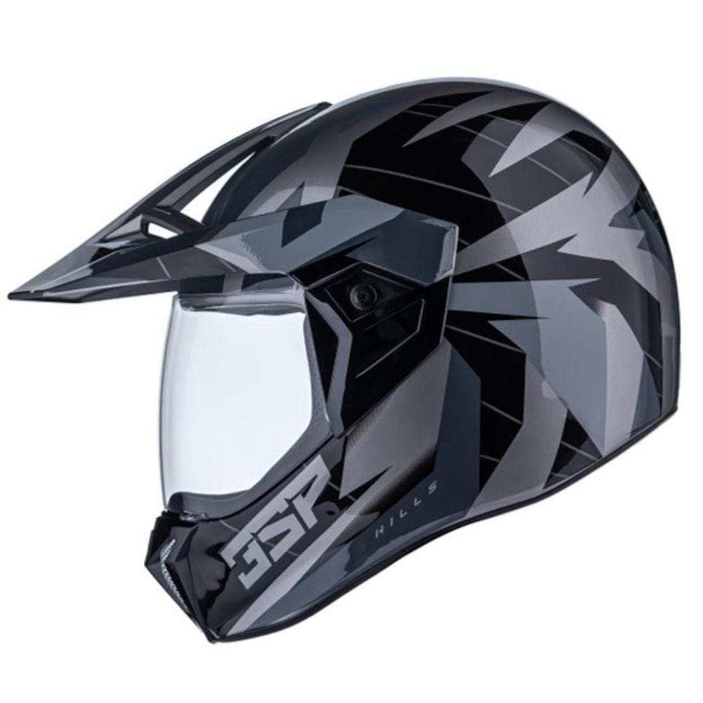 Capacete Bieffe 3 Sport Hills Preto Cinza | Extra