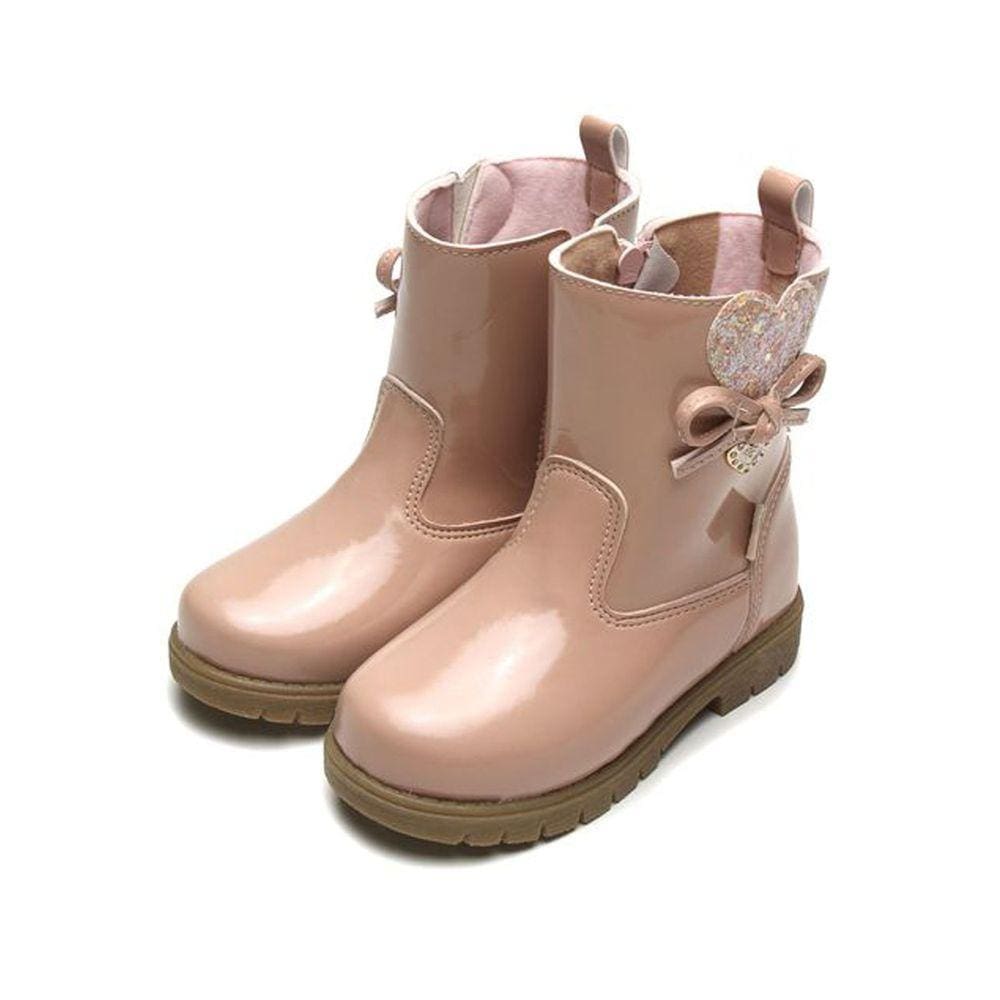 Bota Infantil Ortopasso Love Menina Verniz Rosa