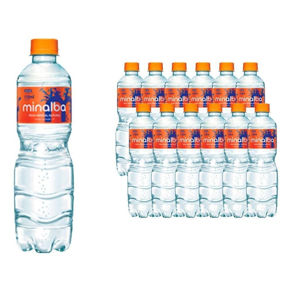 Pack Agua Mineral Minalba Com Gás 12x510ml