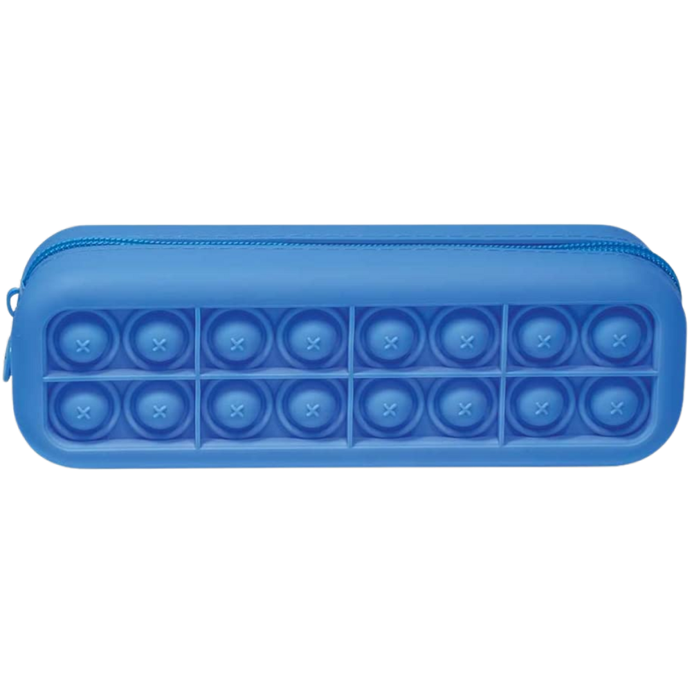 Estojo / necessaire de silicone Poosh pop it Azul DAC