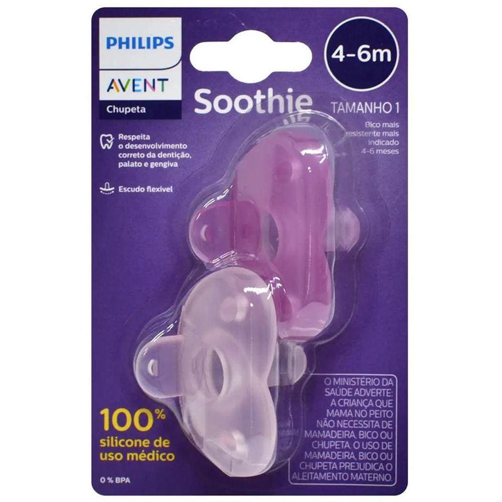 Chupeta Dupla Soothie Meninas 4 a 6 Meses Philips Avent