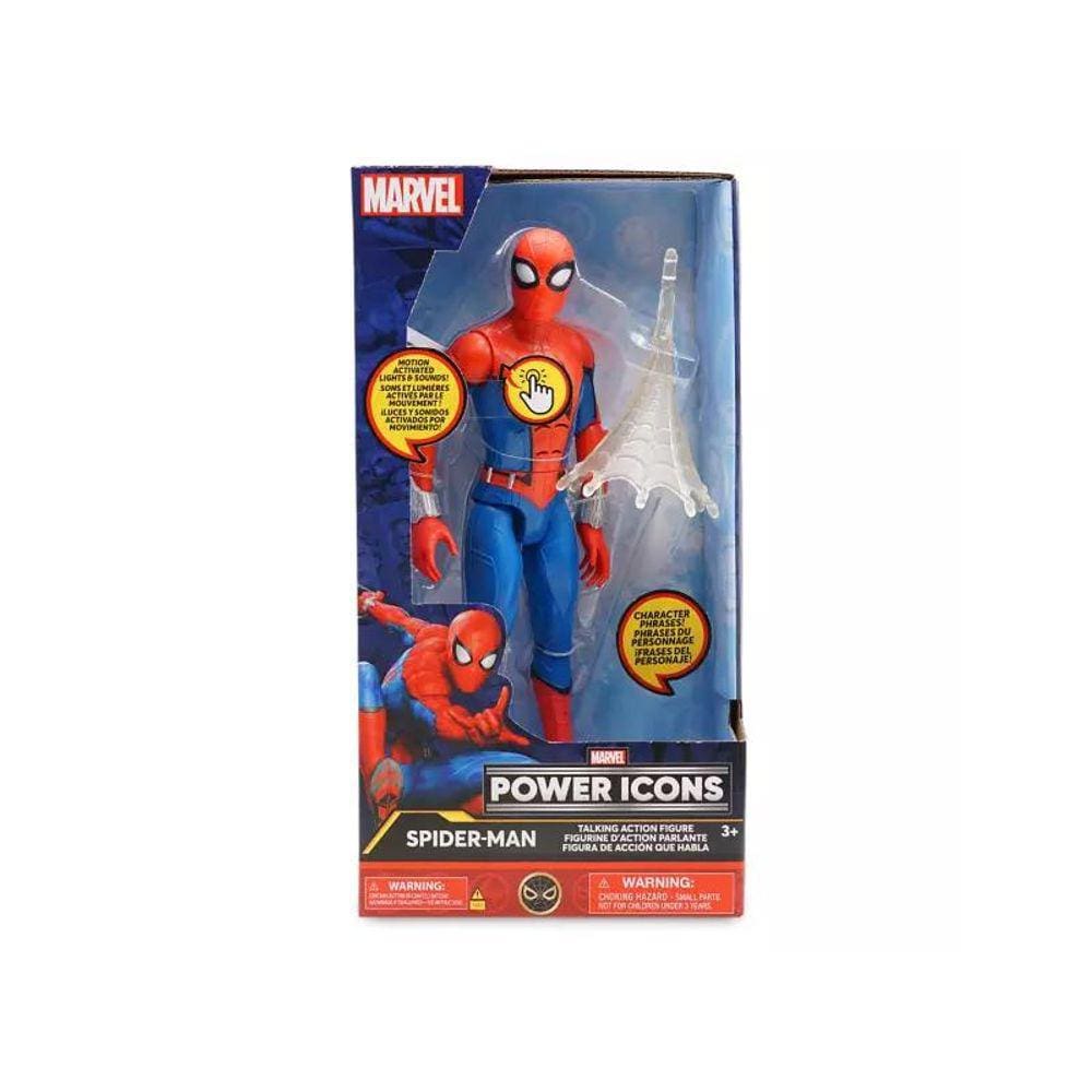Boneco Homem Aranha Articulado com luzes e sons com 25 cm