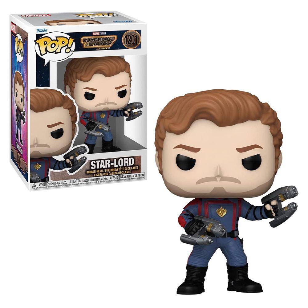 Boneco Funko Pop Star Lord 198 Guardiões Da Galáxia Marvel