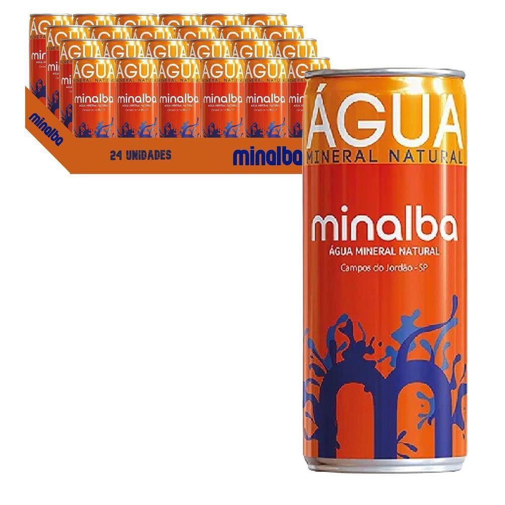 Agua Mineral Com Gás Minalba Lata 310Ml 24 Unidades