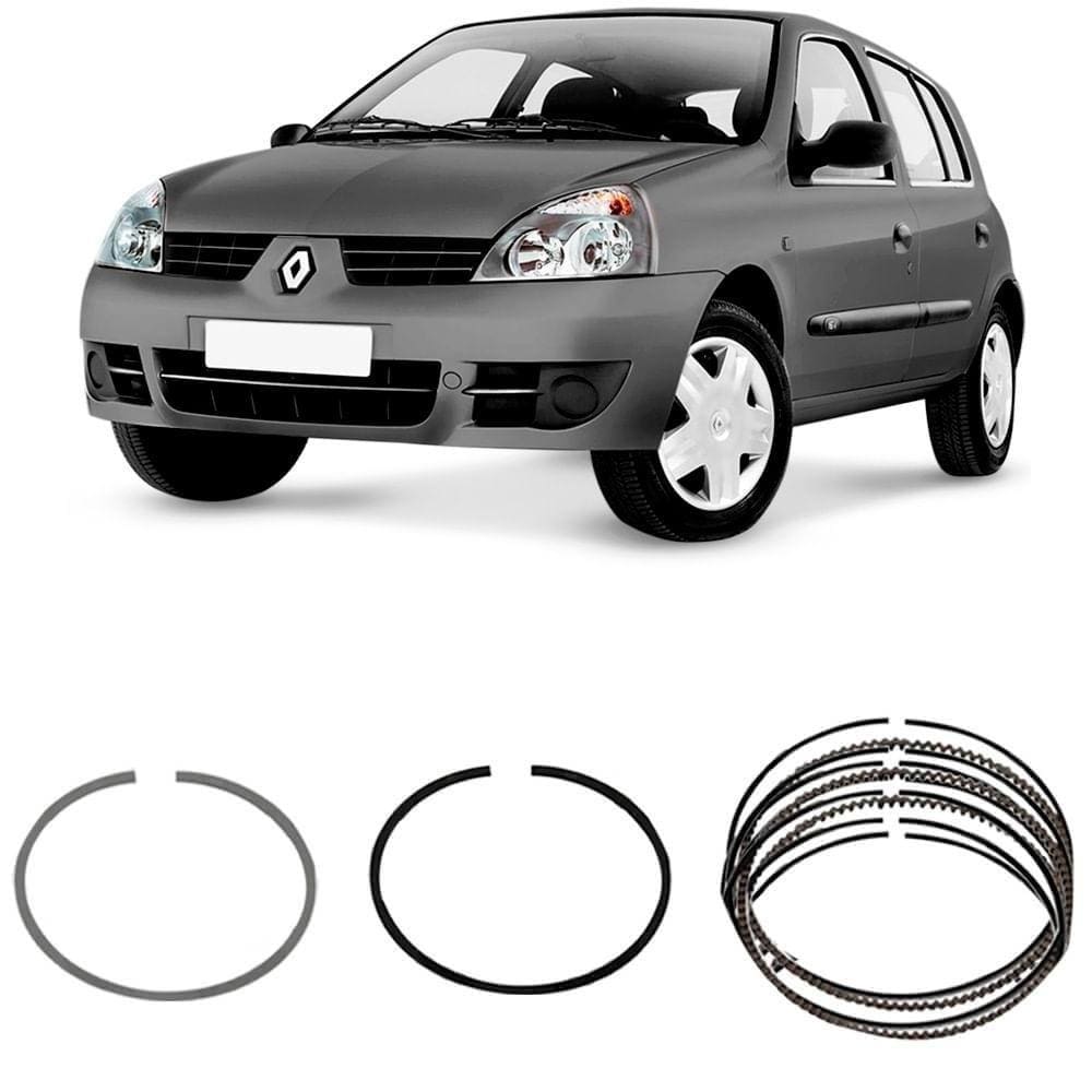Jogo Anel Segmento STD Renault Clio 1.0 99 a 2011 Metal Leve