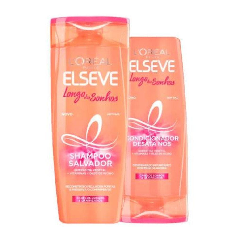 Kit Elseve Longo dos Sonhos Shampoo 375ml + Condicionador 170ml