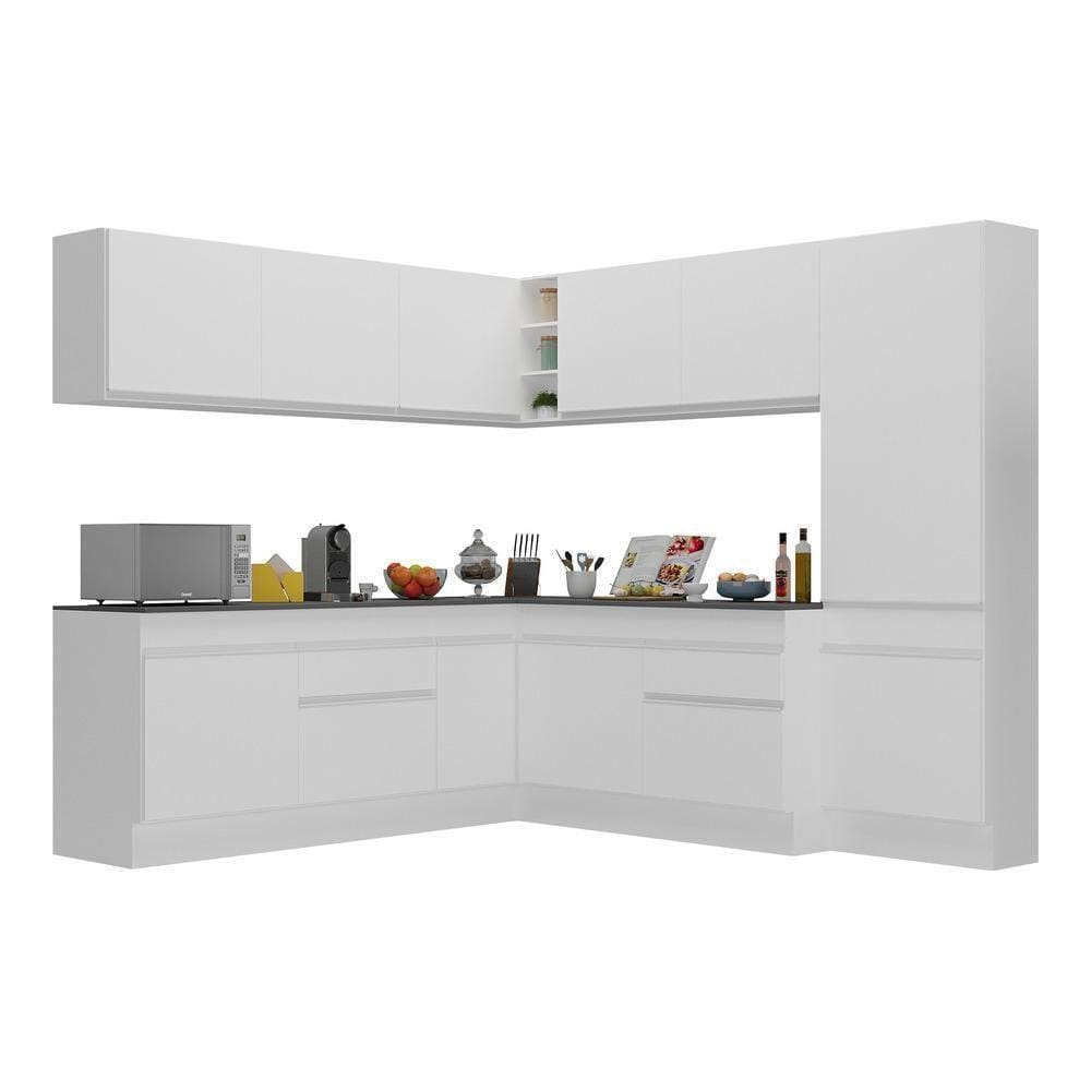 Armário De Cozinha Completa De Canto V2102 Branco
