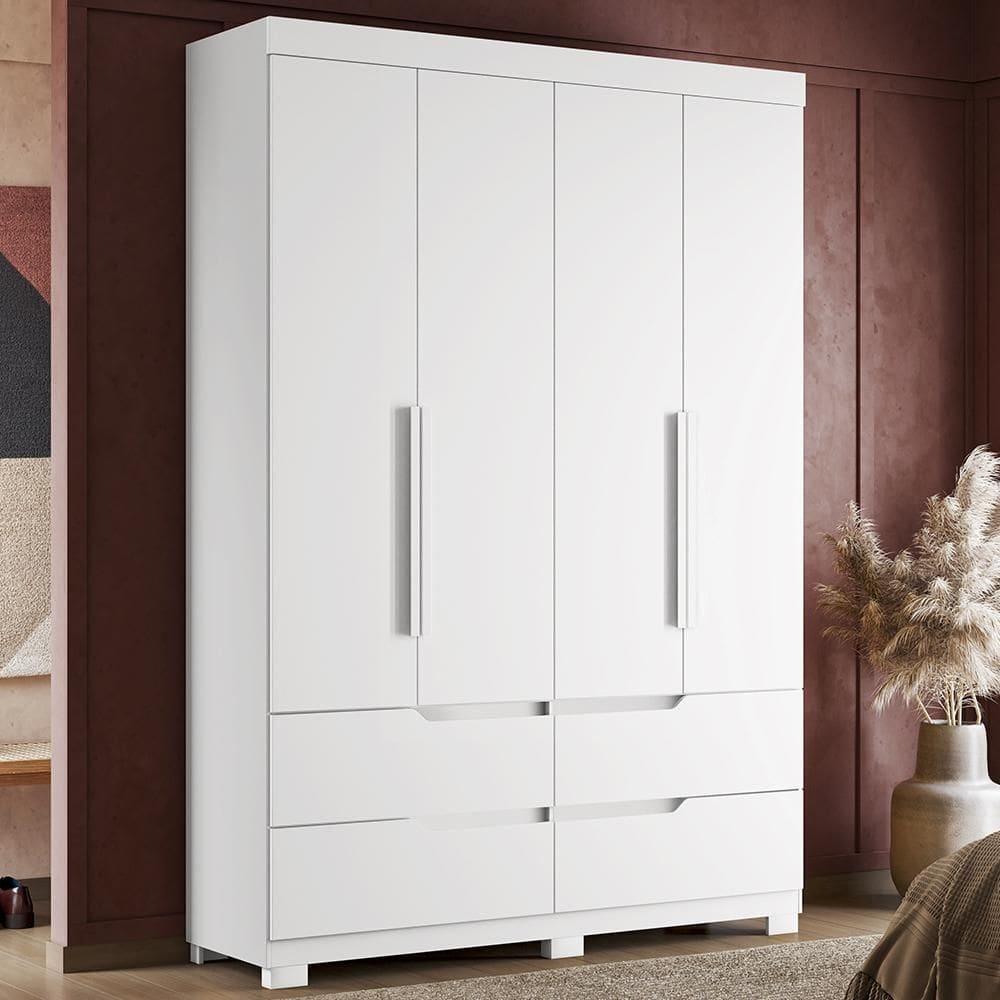 Guarda Roupa Doble Quarto Com 4 Portas e 4 Gavetas