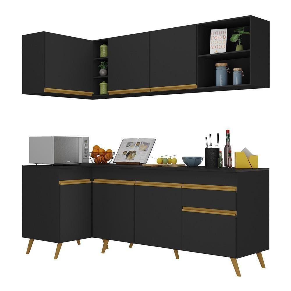 Armário De Cozinha Compacta De Canto V2058Dourado