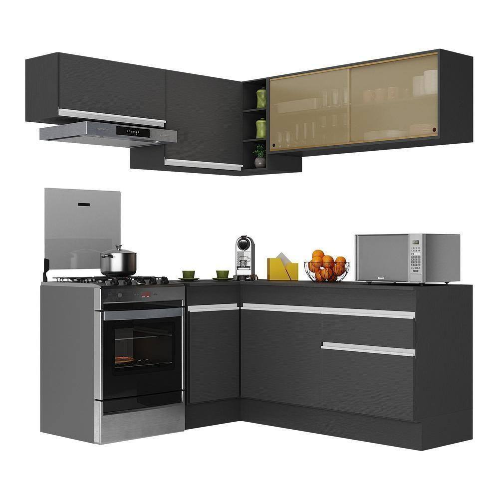 Armário De Cozinha Completa De Canto V2094 Branco