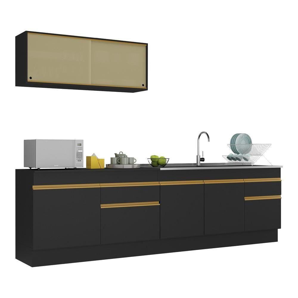 Armário De Cozinha Compacta 270cm Multimóveis V2112/dourado
