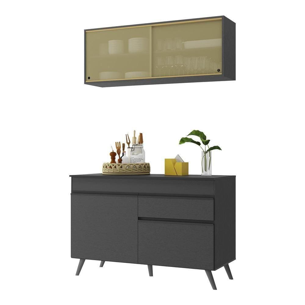 Armário De Cozinha Compacta 120cm Multimóveis V3688