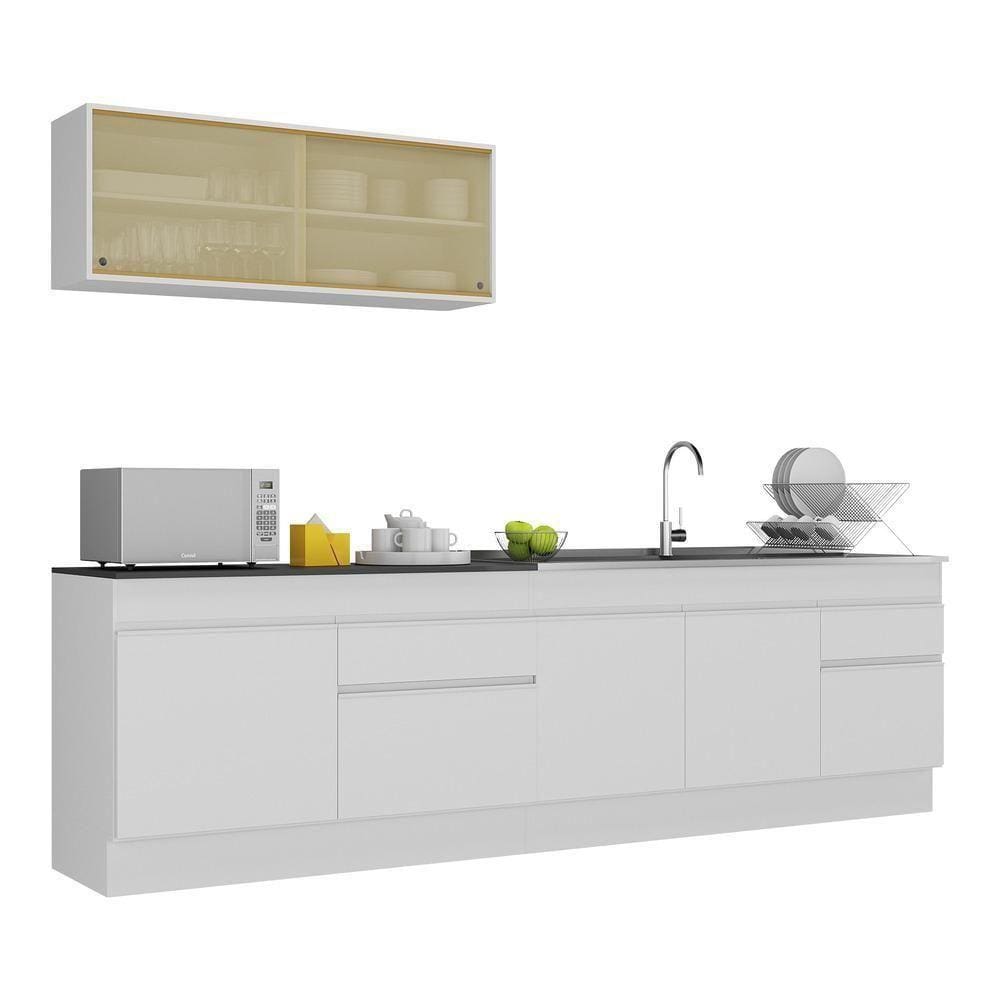 Armário De Cozinha Compacta 270cm Multimóveis V2112 Branco