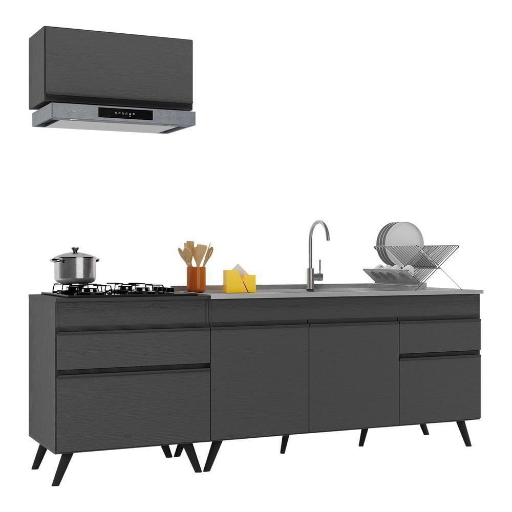 Armário De Cozinha Compacta 220cm Multimóveis V2074