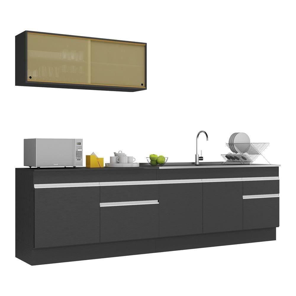 Armário De Cozinha Compacta 270cm Multimóveis V2112 Branco