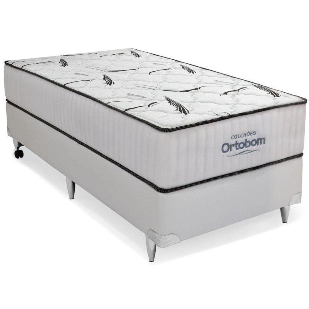 Cama Box Solteiro Espuma D33 Highfoam Ortobom 64x88x188cm Ortobom Branco