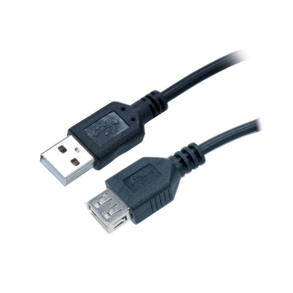 Cabo Extensor USB 2.0 EVUS a Macho X a Femea 3.0M Preto Modelo C-007