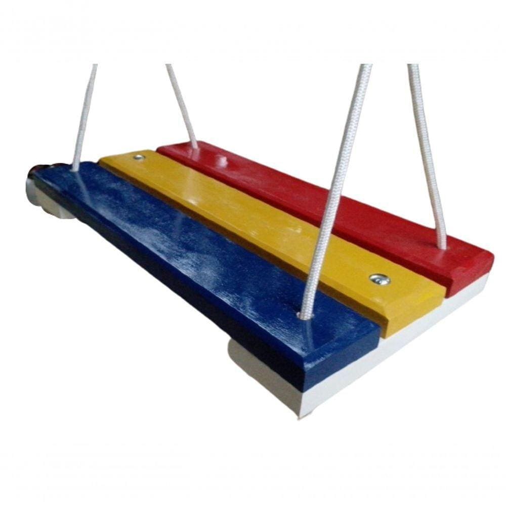 Balanço Gangorra Infantil Madeira 40x20 Colorido Até 70kg