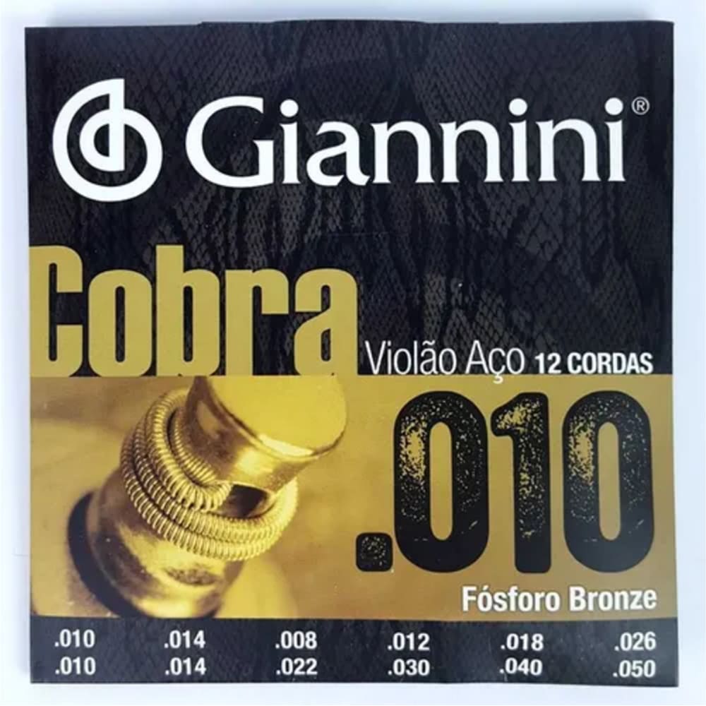 Encordoamento Giannini Violao Geef12ef Bronze Fosf Leve 12 Cordas - I-5 / 14