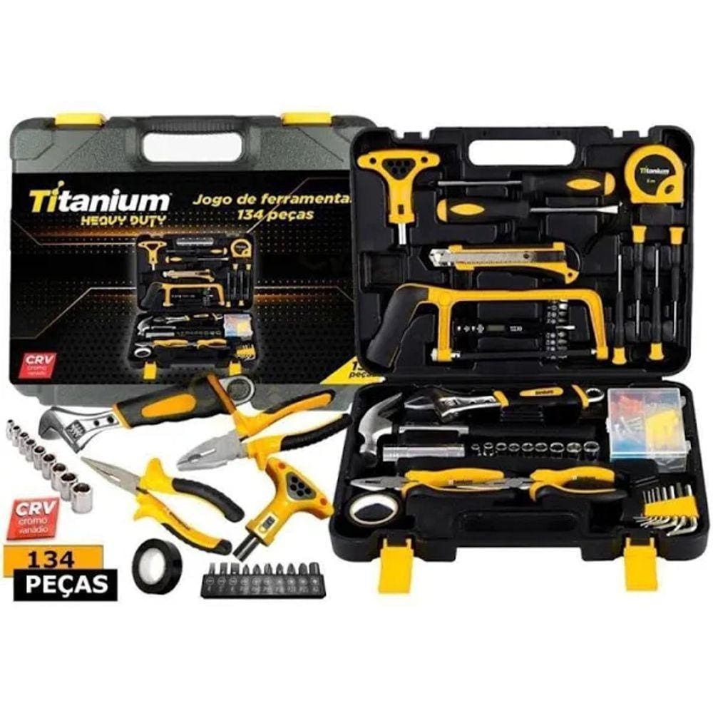 Jogo De Ferramentas 134 Peças Titanium 05775